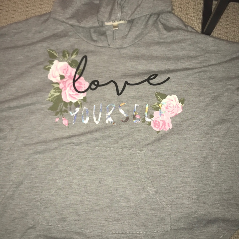 Crop top hooded girls